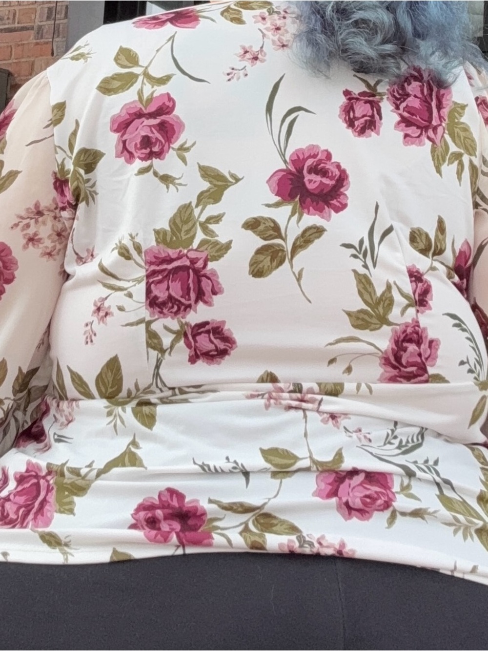 PerSeption Concept White Tunic with Pink Rose Print - Picture 2 of 2